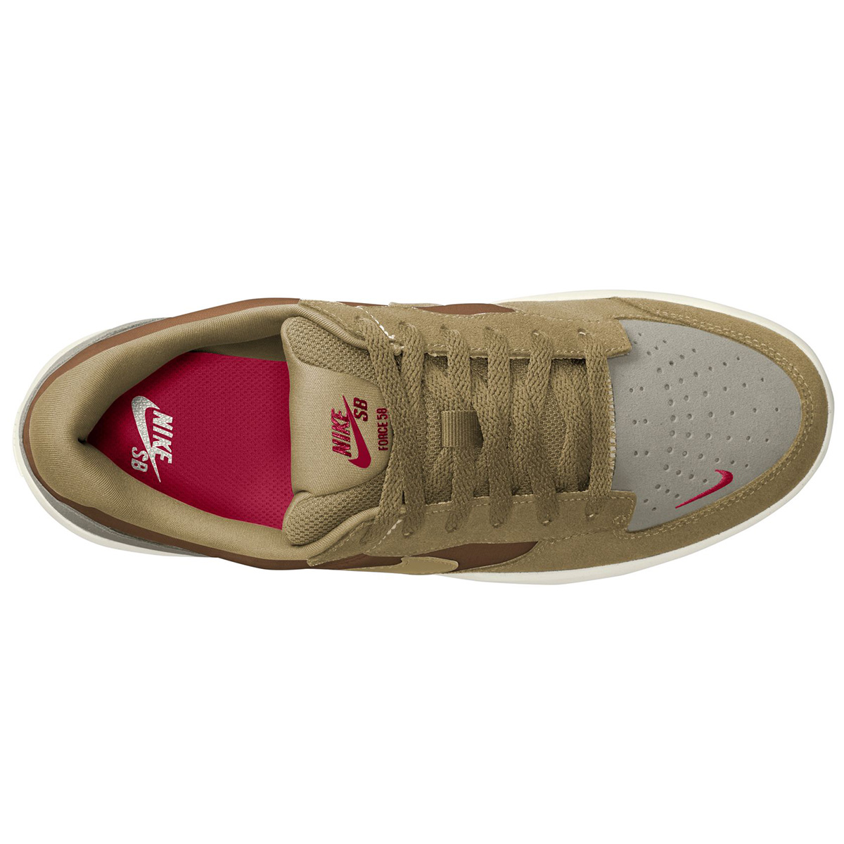 Nike SB Force 58 LT British Tan/Parachute Beige-Lt Bone-Sail-Team Red