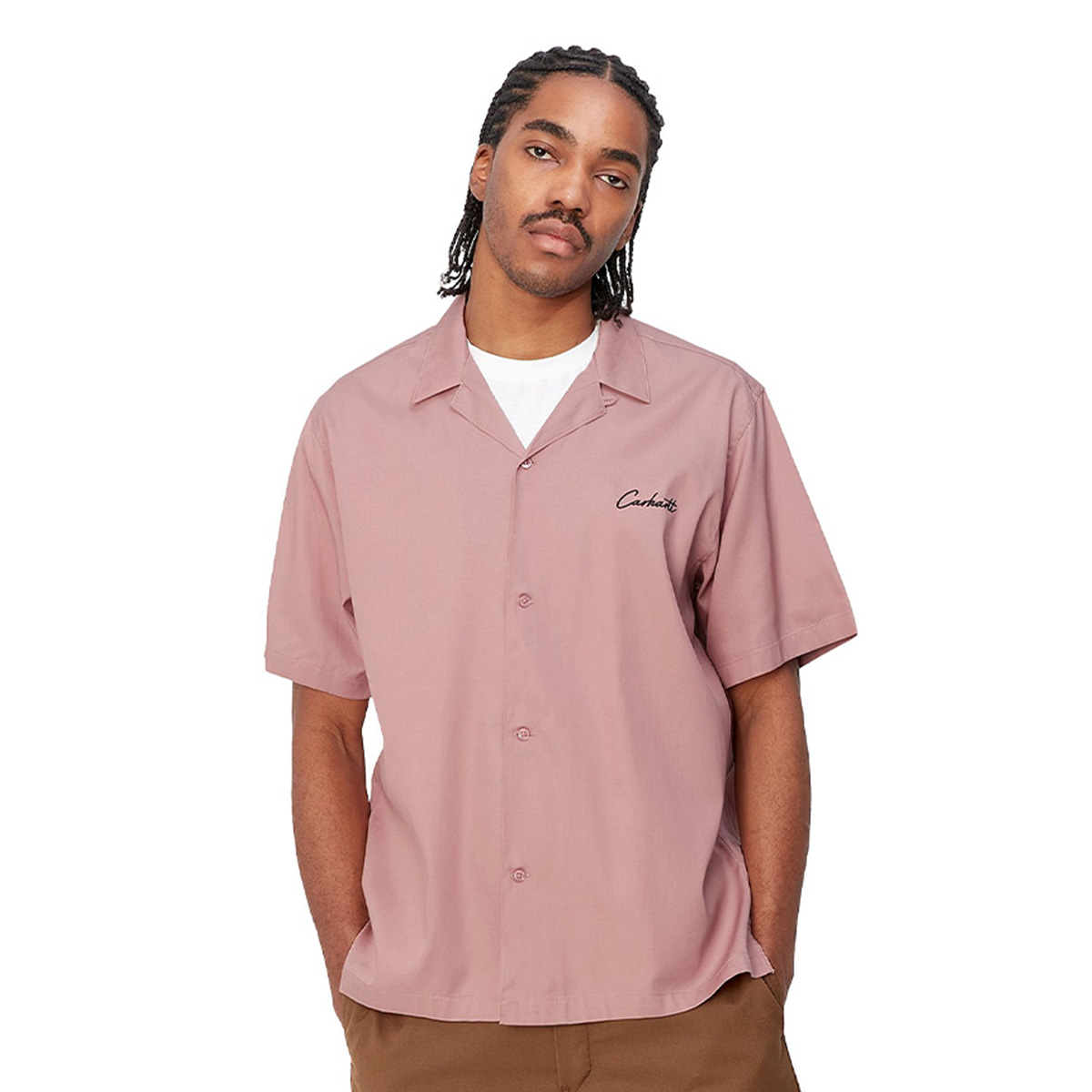 Carhartt WIP Delray Shirt Glassy Pink/Black Carhartt WIP Delray Shirt Glassy Pink/Black
