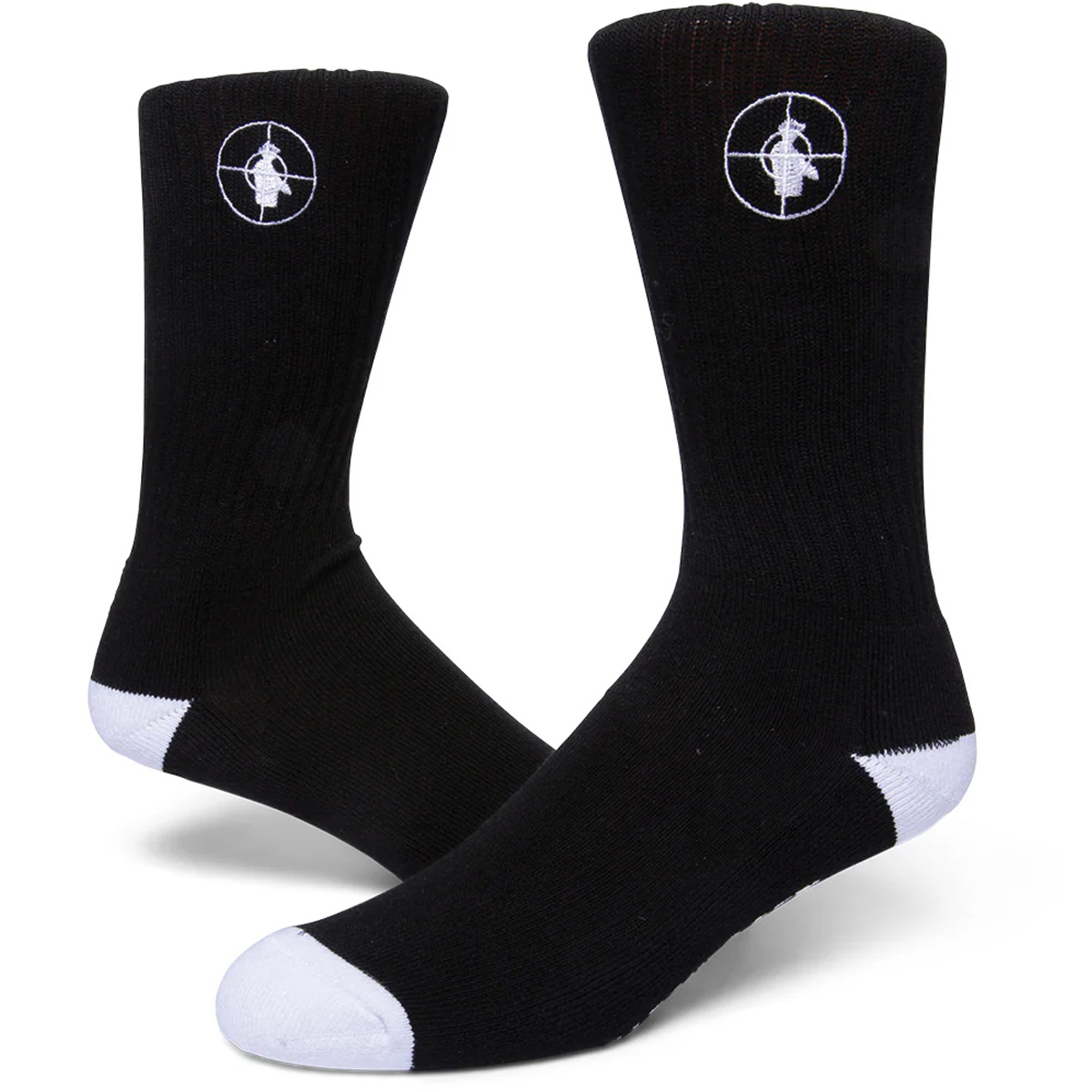 Lakai Public Enemy Sniper Logo Sock Black/White Lakai Public Enemy Sniper Logo Sock Black/White