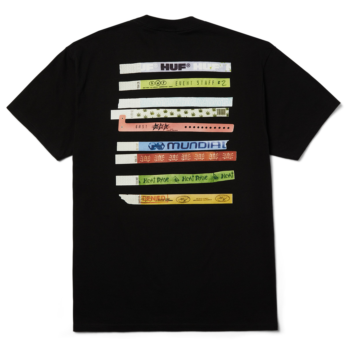 HUF Admission T-Shirt Black HUF Admission T-Shirt Black