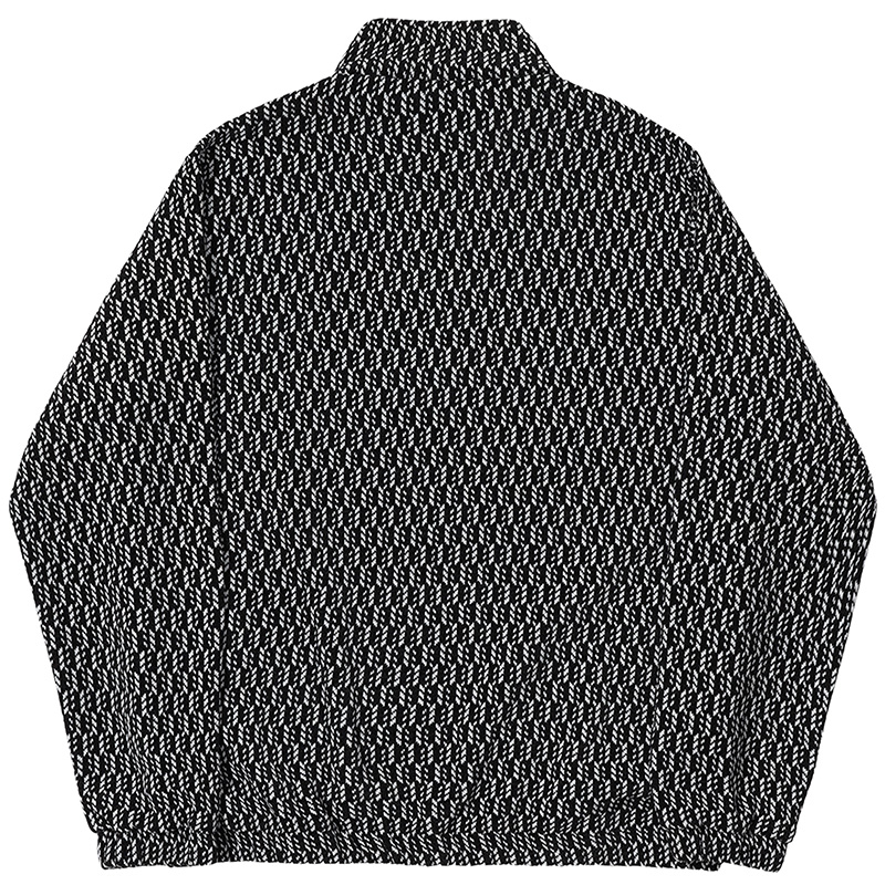 Helas Piano Velvet Quarter Zip Sweater Black/White Helas Piano Velvet Quarter Zip Sweater Black/White