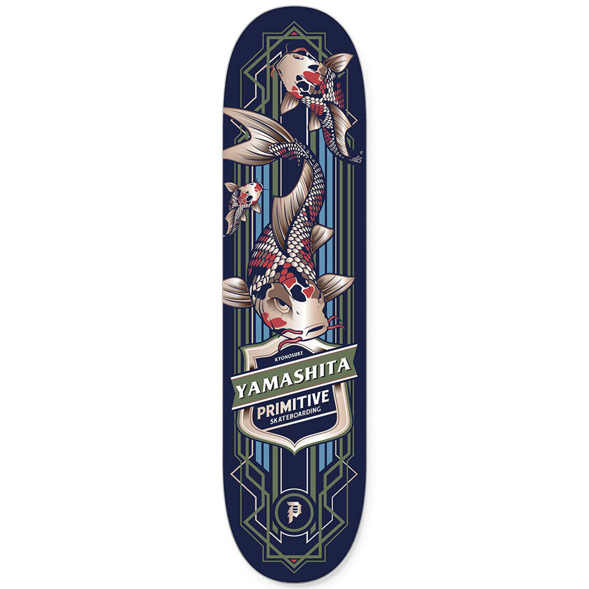 Primitive Yamashita Koi Pro Animal Skateboard Deck Navy 8.25