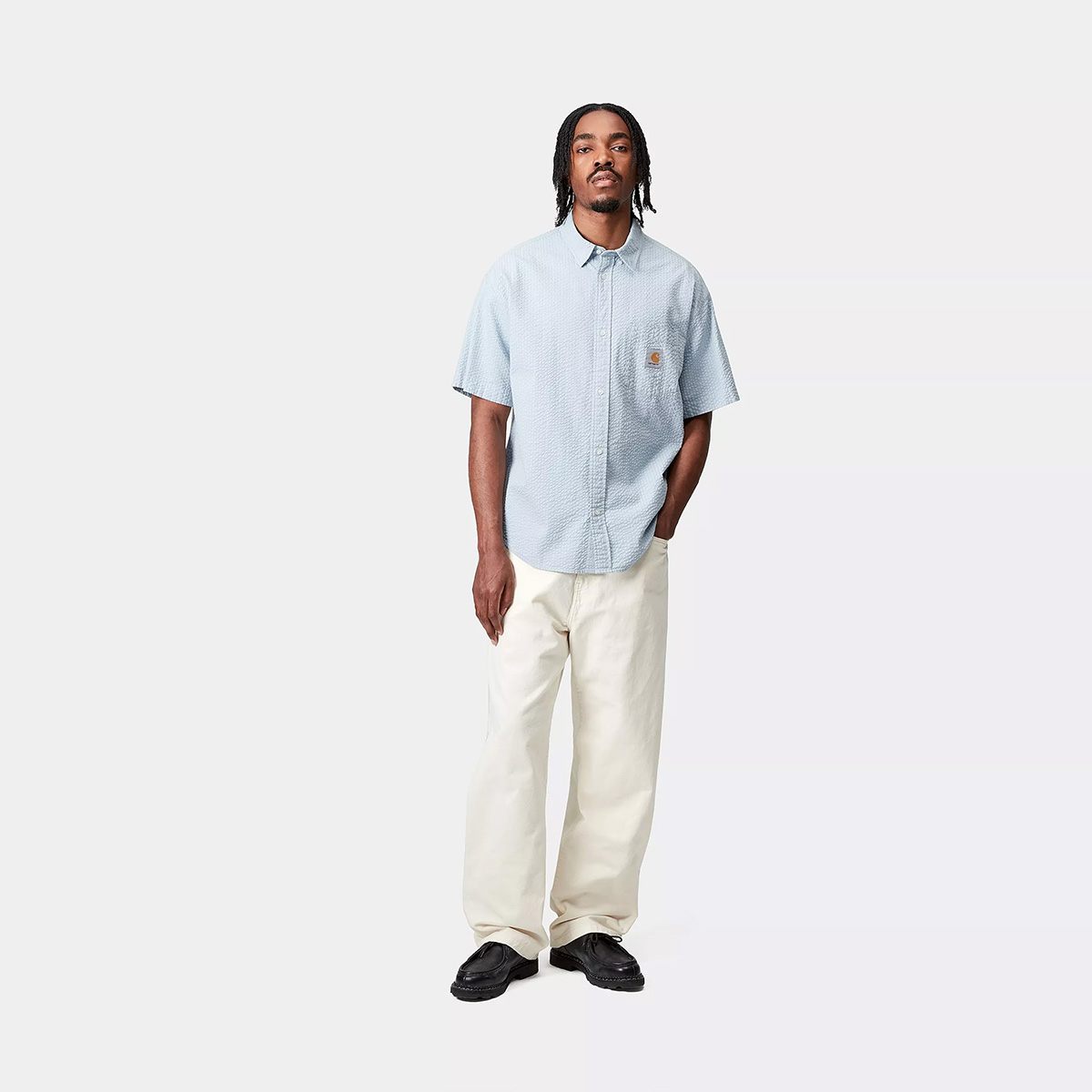 Carhartt WIP Toland Shirt Toland Stripe Blue Fog Carhartt WIP Toland Shirt Toland Stripe Blue Fog