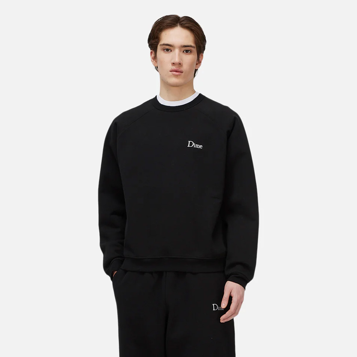 Dime Cursive Small Logo Sweater Black
