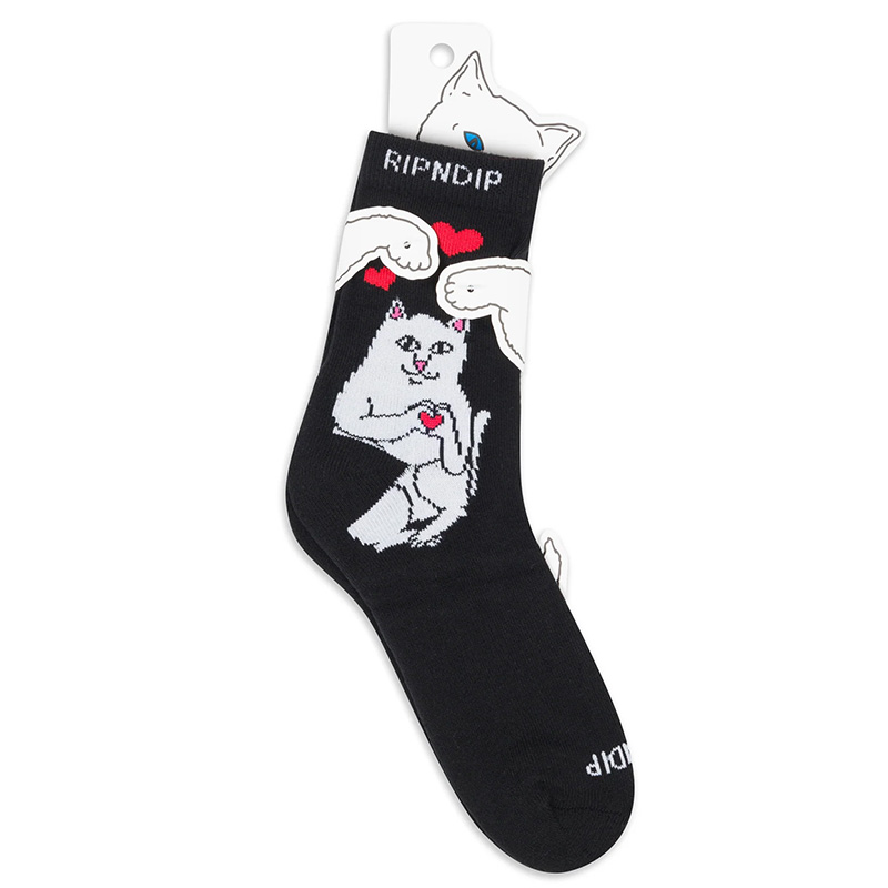 RIPNDIP Nermal Love Mid Socks Black RIPNDIP Nermal Love Mid Socks Black