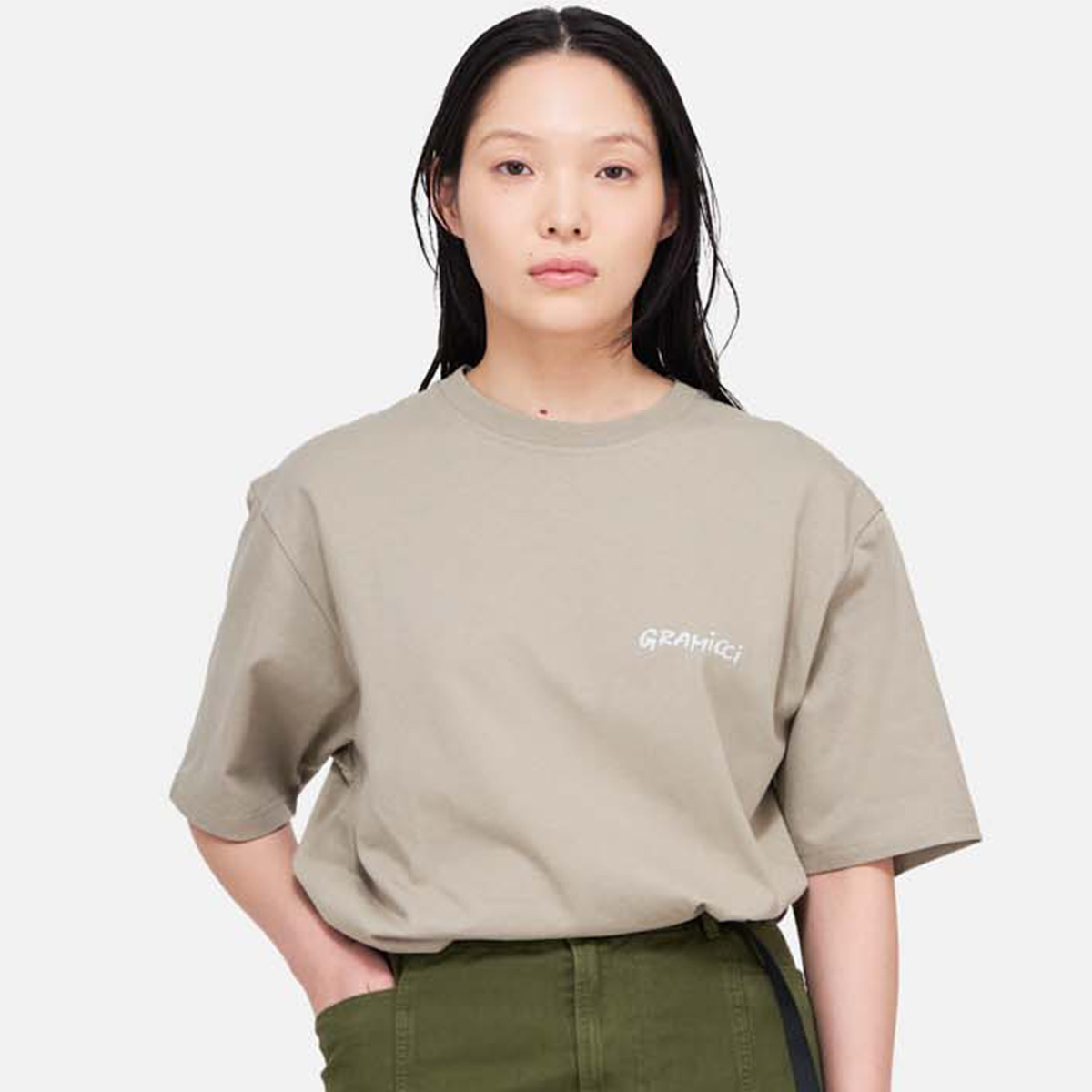 Gramicci Geared Up T-Shirt Khaki Gramicci Geared Up T-Shirt Khaki