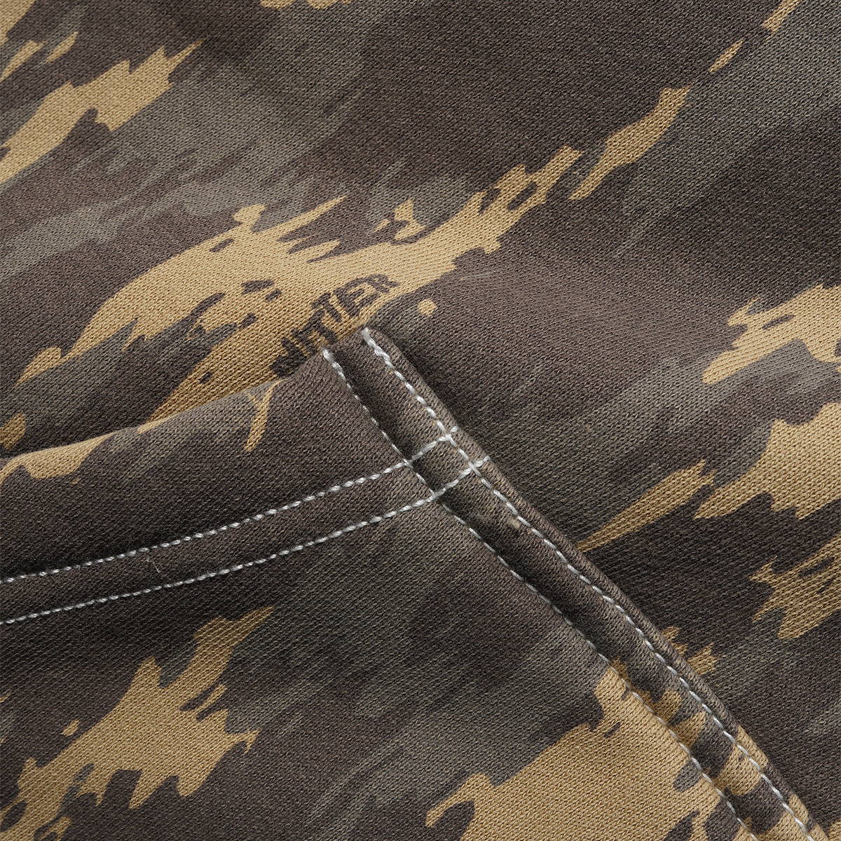 Butter Goods Blotch Zip-Thru Hooded Sweater Washed Camo