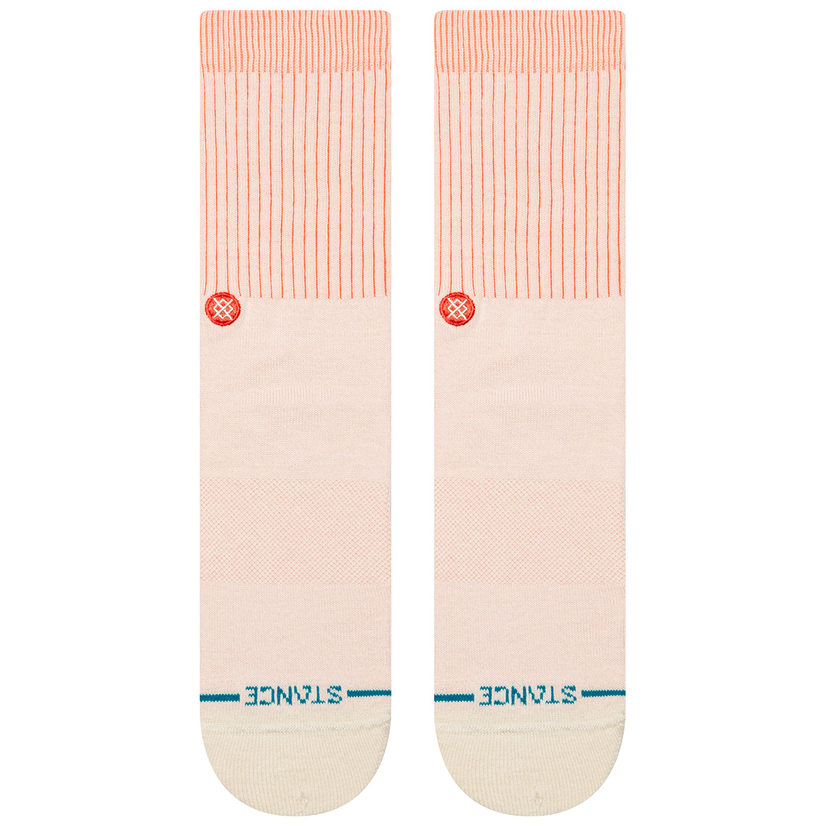 Stance Icon Pop Crew Socks Coral