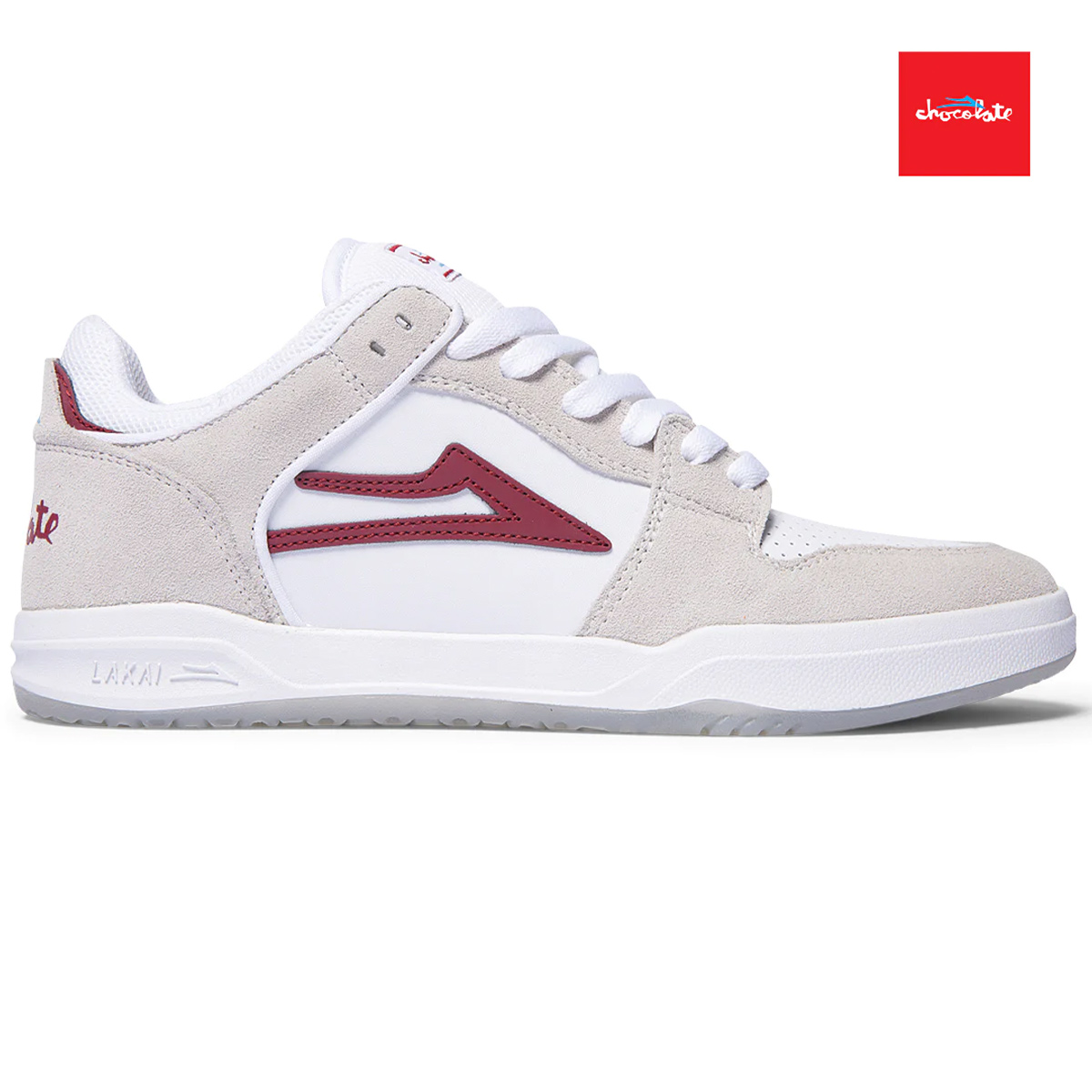 Lakai Telford Low White/Red Suede