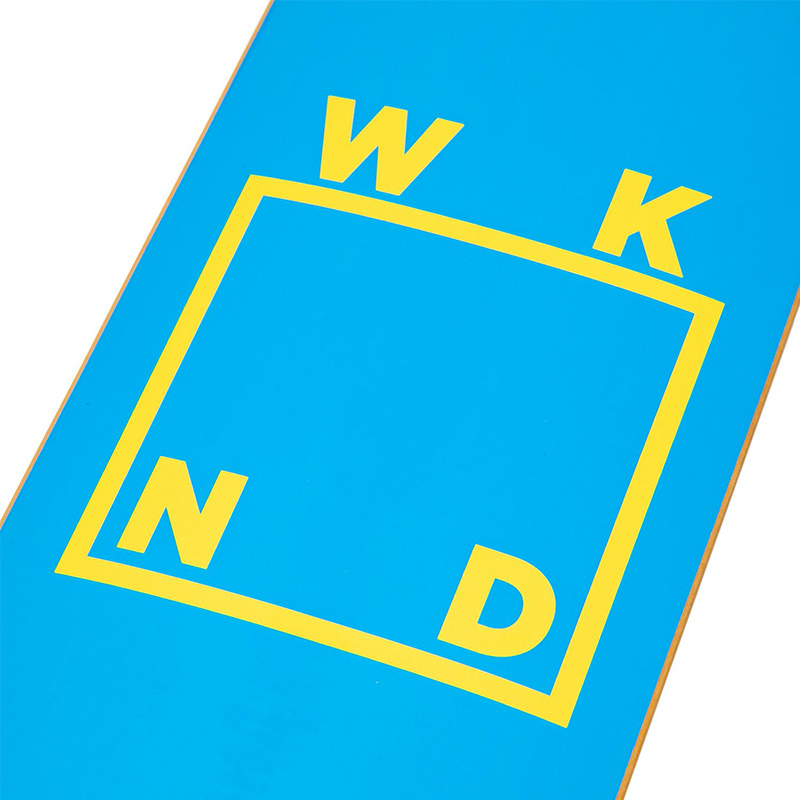 WKND Logo Skateboard Deck Blue Yellow 8.125
