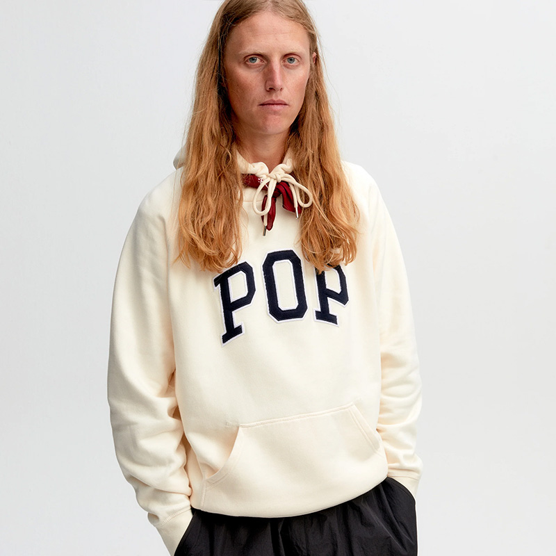Pop Trading Company Arch Hoodie Off White Pop Trading Company Arch Hoodie Off White