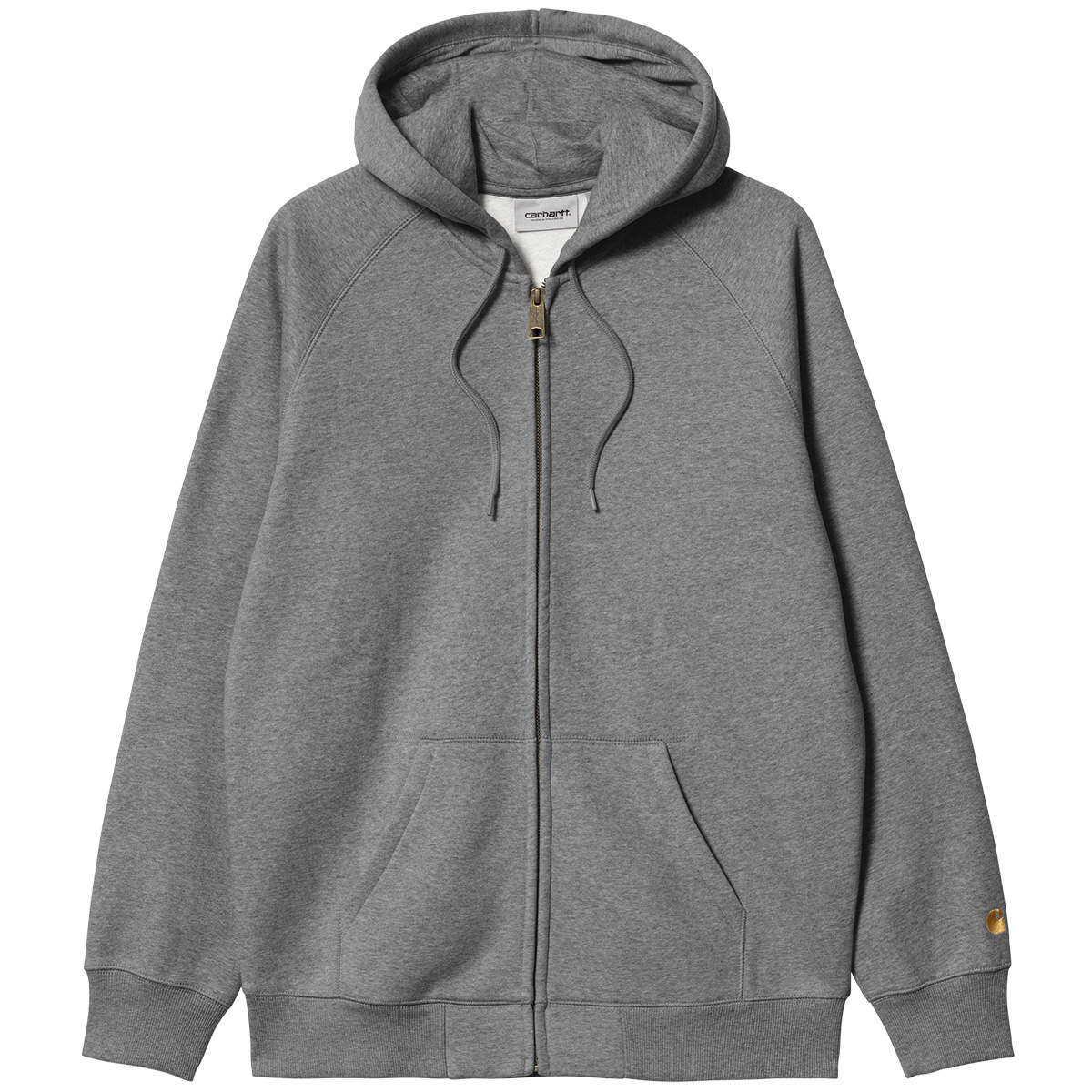 Carhartt WIP Hooded Chase Jacket Dark Grey Heather/Gold Carhartt WIP Hooded Chase Jacket Dark Grey Heather/Gold