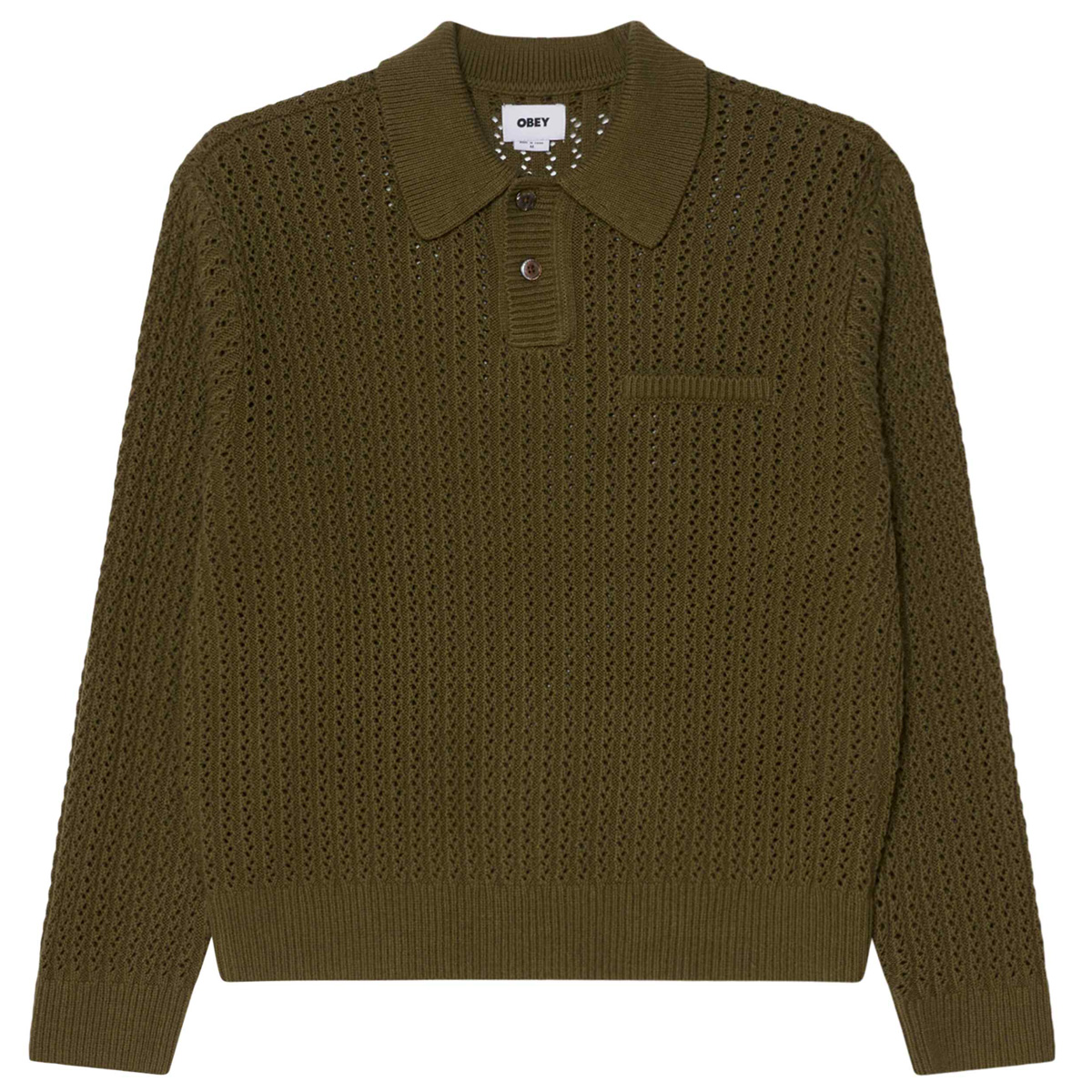 Obey Duane Polo Sweater Tea Leaf