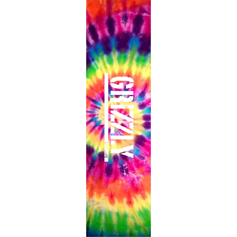 Grizzly Tie-Dye Stamp Griptape Sheet Green/Yellow 2