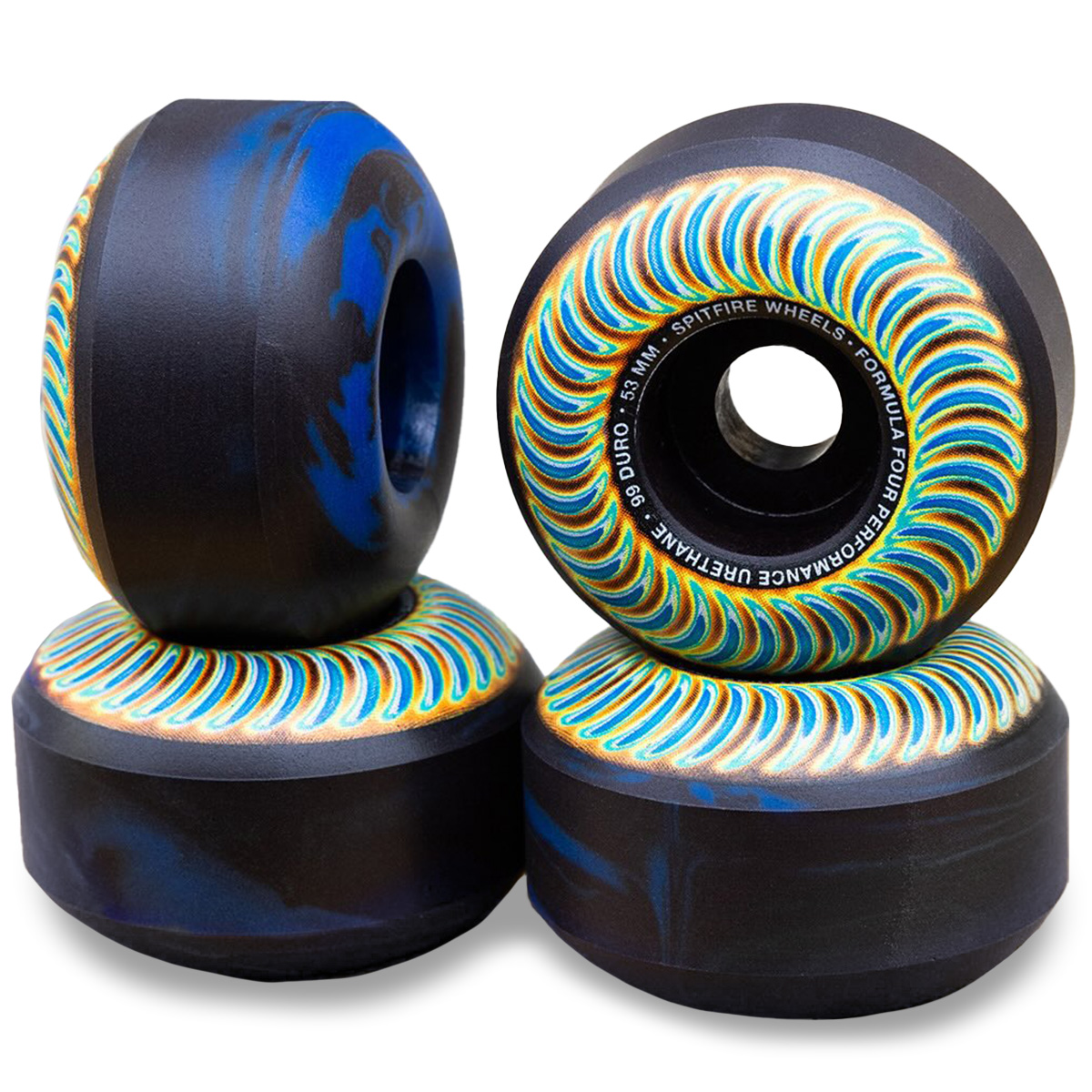 Spitfire Formula Four Radioactive Classic Wheels Black/Blue Swirl 99D 53mm