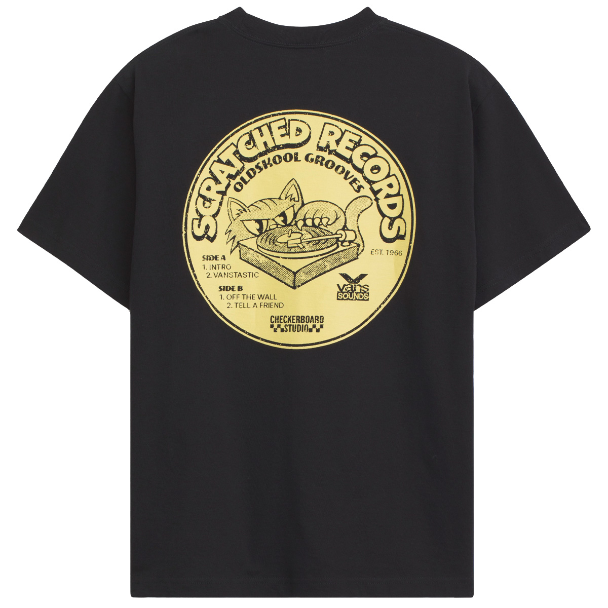 Vans Scratched Records T-Shirt Black