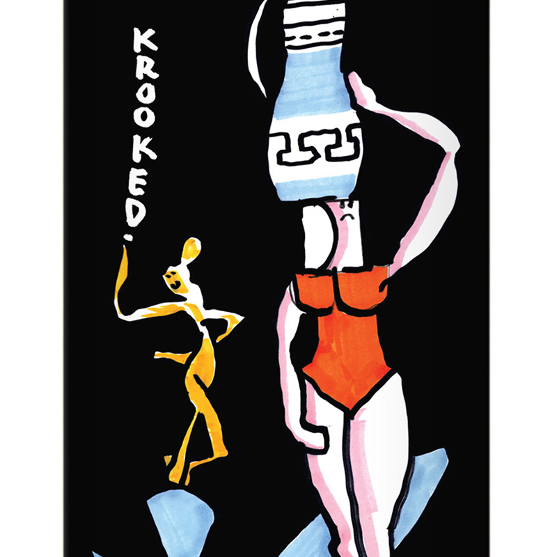Krooked Sebo Vase Skateboard Deck Black 8.06