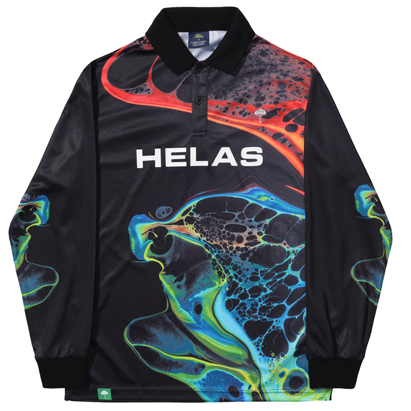 Helas Liquid Longsleeve Polo Black