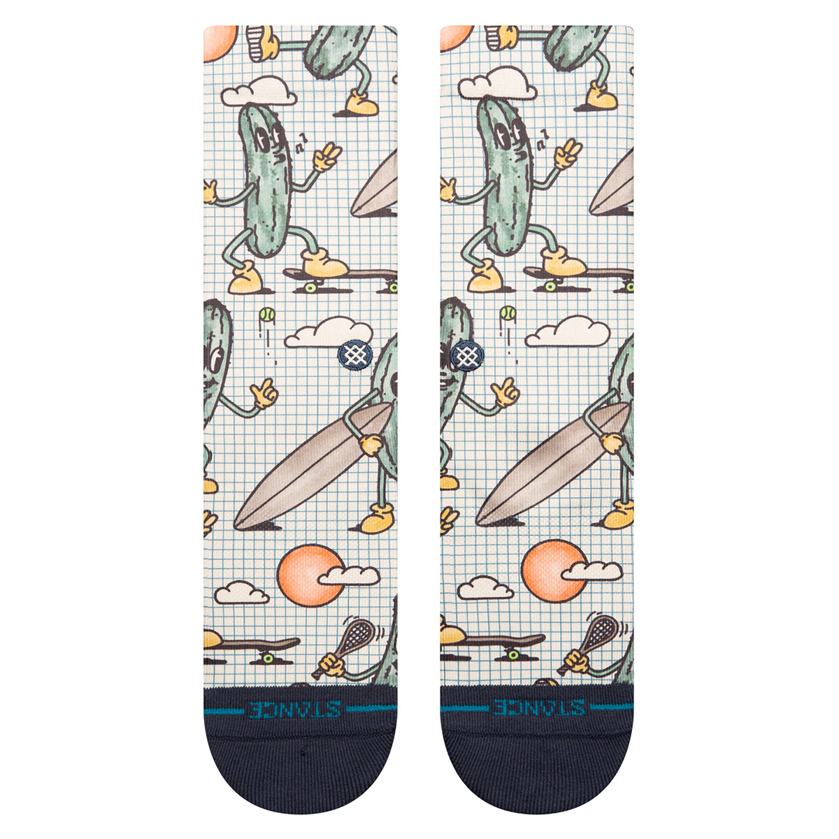 Stance Feeling Pickled Crew Socks Cream Stance Feeling Pickled Crew Socks Cream