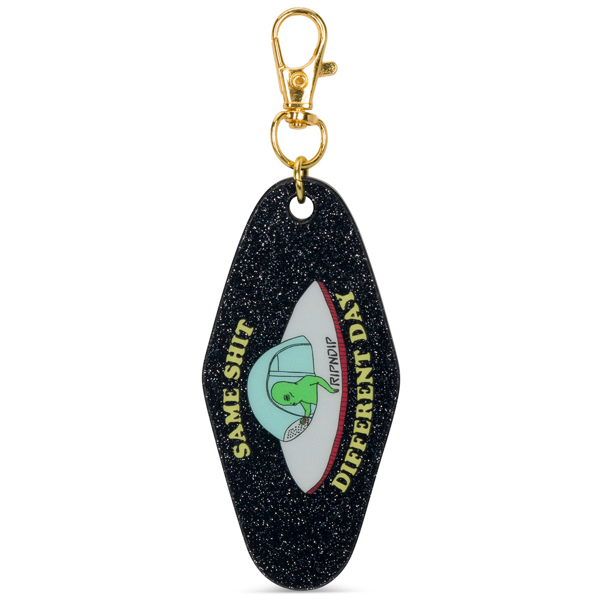 RIPNDIP Same Shit Different Day Keychain Black RIPNDIP Same Shit Different Day Keychain Black