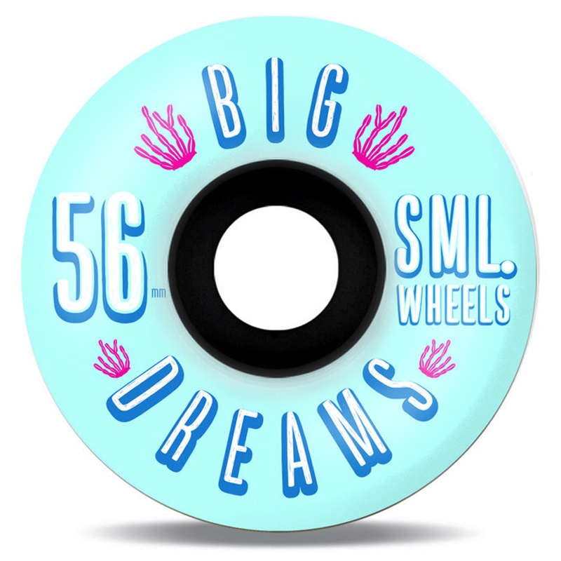 Sml. Succulent Desert Blues V-Cut Cruiser Wheels 92A 56mm