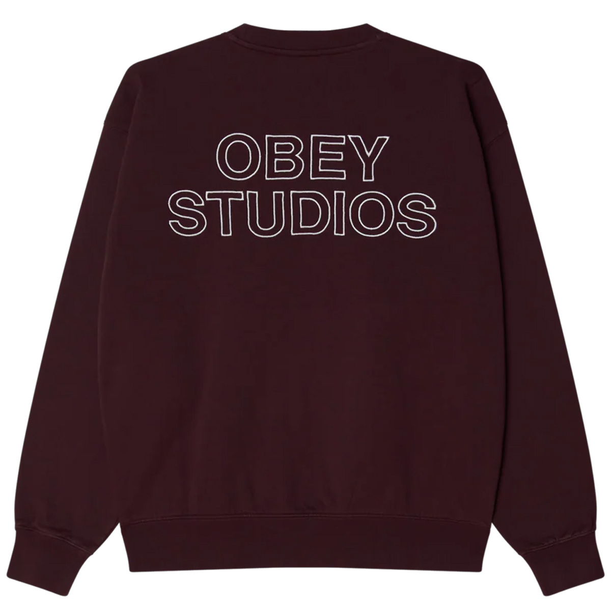 Obey Studios Faded Sweater Winetasting Faded Wash Obey Studios Faded Sweater Winetasting Faded Wash