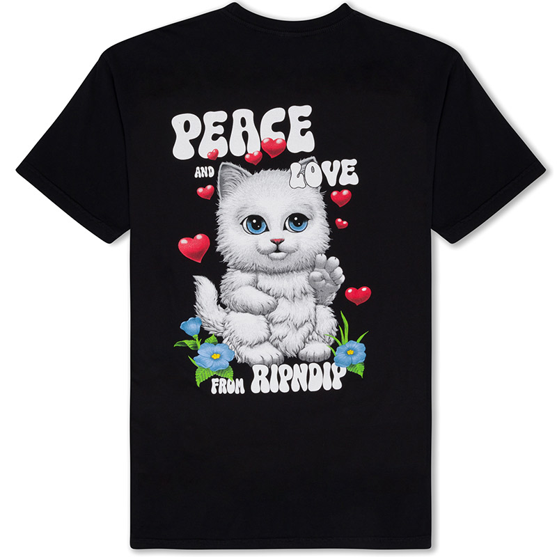 RIPNDIP Peace Love RIPNDIP T-Shirt Black RIPNDIP Peace Love RIPNDIP T-Shirt Black