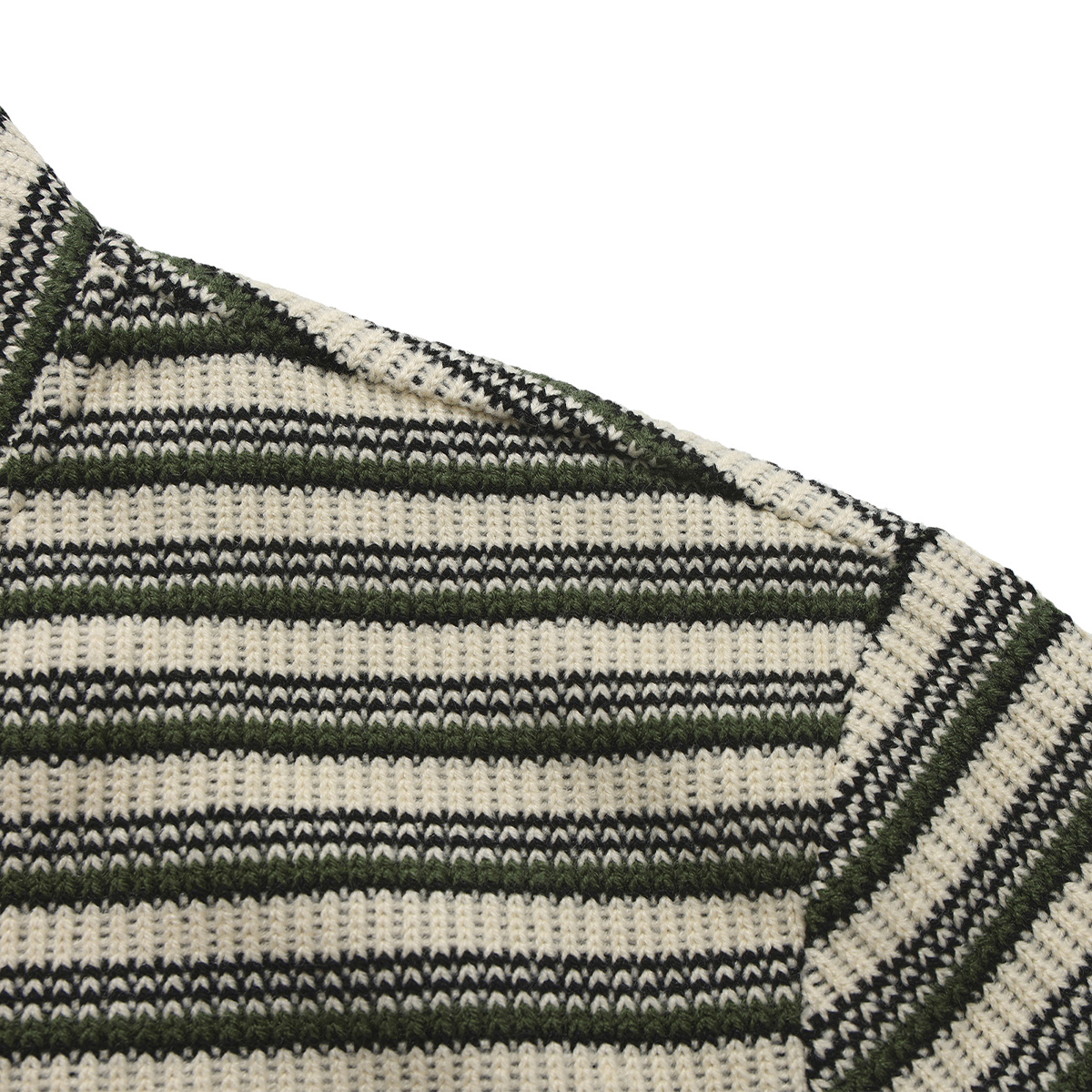 Helas Raymond Quarter Zip Knit Striped Multico