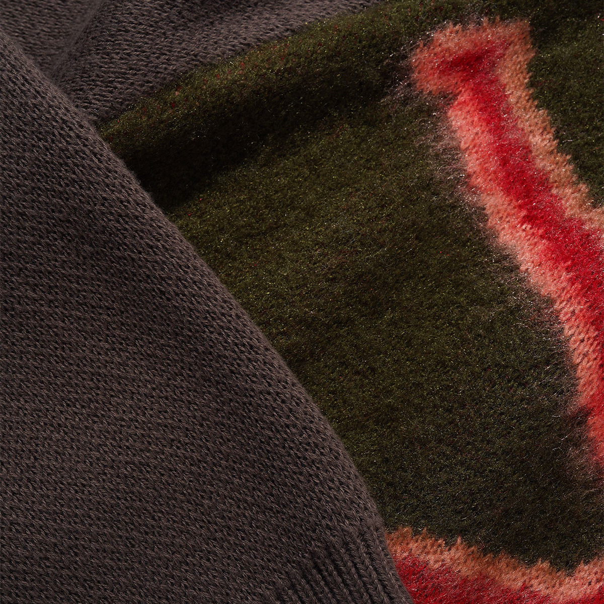 Butter Goods Beetle Zip-Thru Knit Sweater Olive Butter Goods Beetle Zip-Thru Knit Sweater Olive