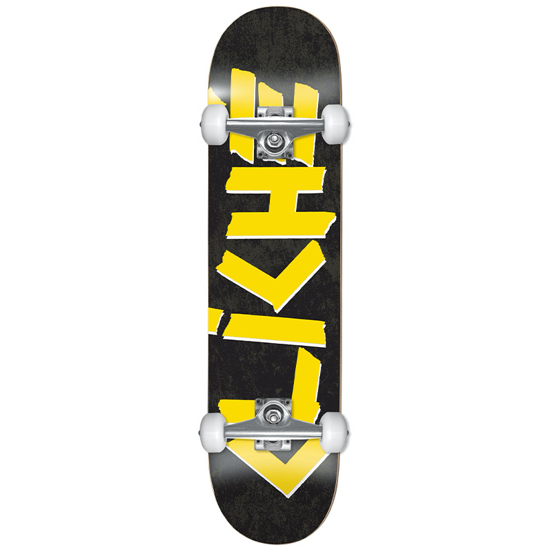 Cliché Scotch First Push Complete Skateboard Black/Yellow 7.875