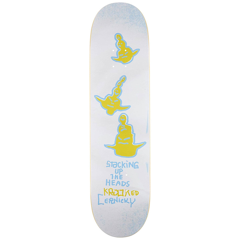 Krooked Cernicky Stack Skateboard Deck White 8.06 Krooked Cernicky Stack Skateboard Deck White 8.06