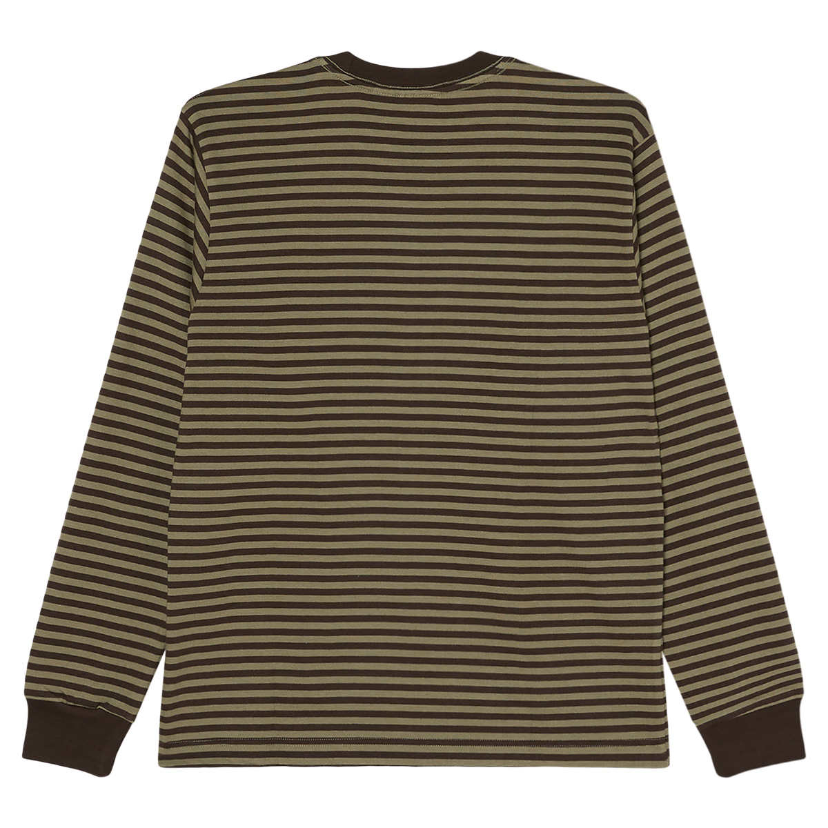 Obey Established Works Eyes Stripe Longsleeve T-Shirt Black Olive Mulit