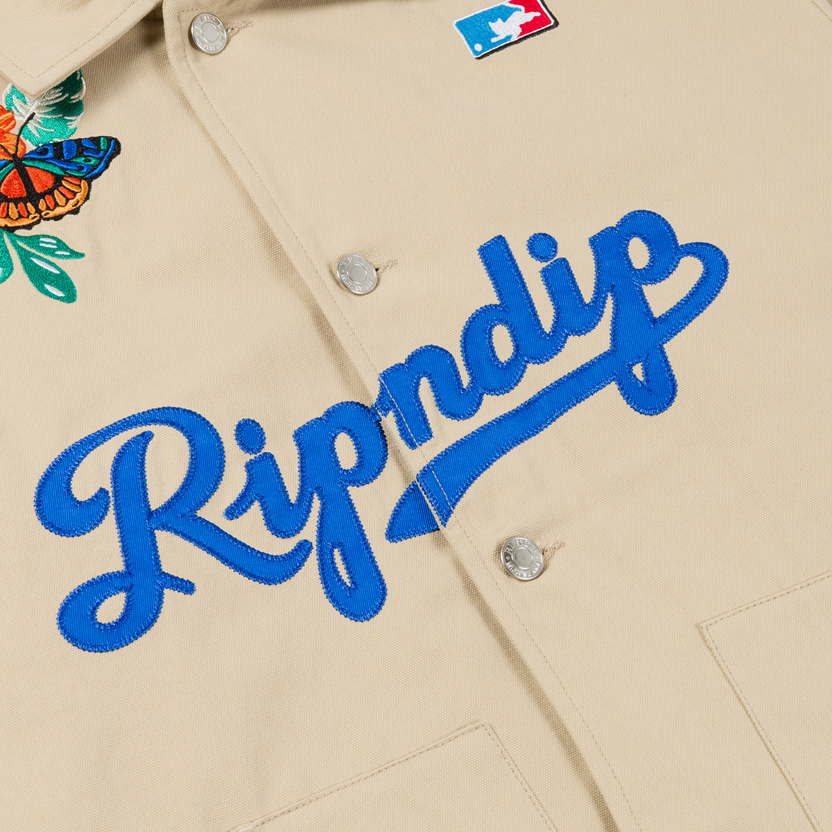 RipnDip Los Ripndip Twill Coaches Jacket Khaki RipnDip Los Ripndip Twill Coaches Jacket Khaki