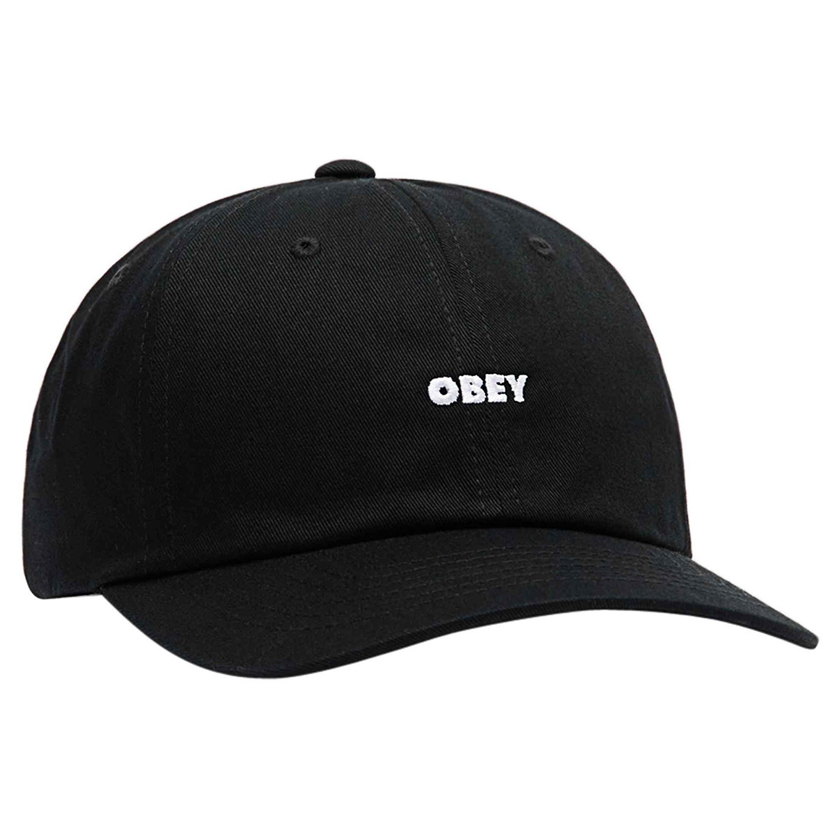 Obey Bold Curve 6 Panel Cap Black