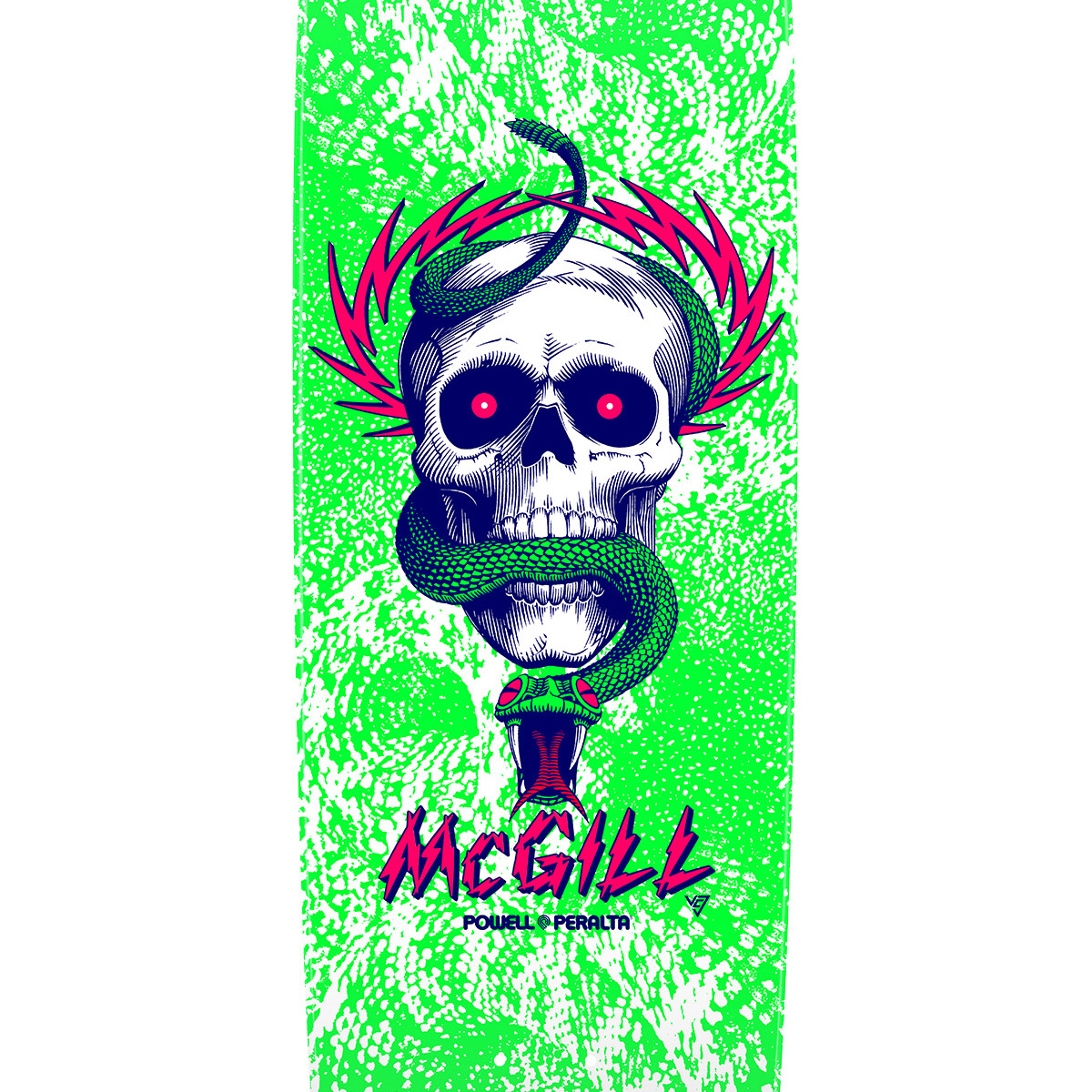 Powell Peralta McGill Skull & Snake 6 Flight Skateboard Deck Green Shape 160 9.87