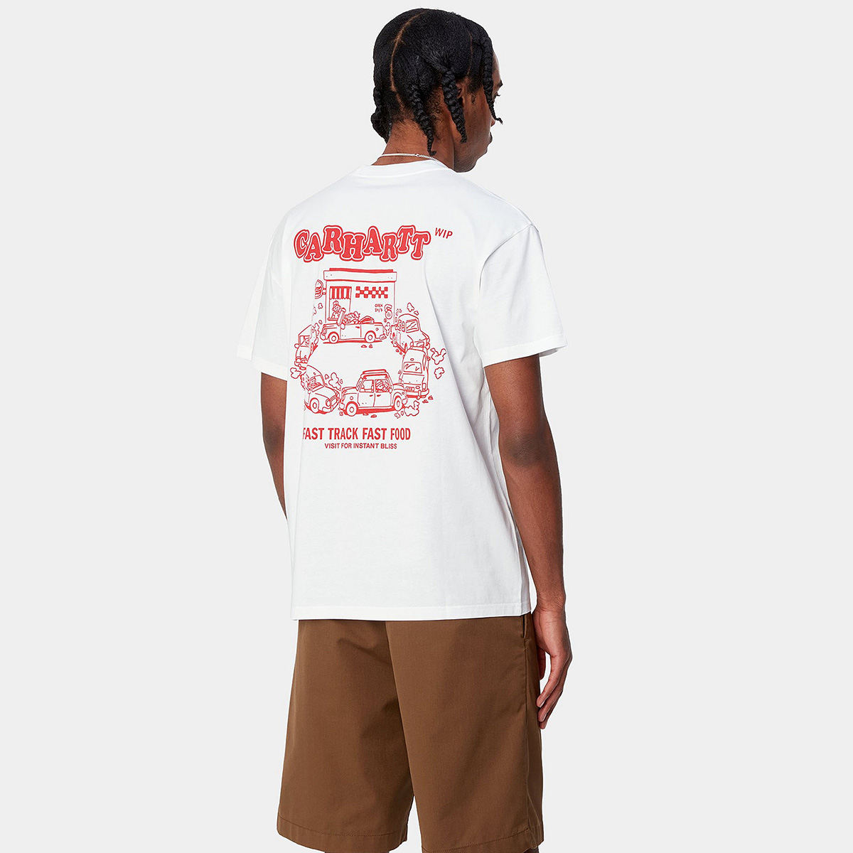 Carhartt WIP Fast Food T-Shirt White/Red Carhartt WIP Fast Food T-Shirt White/Red