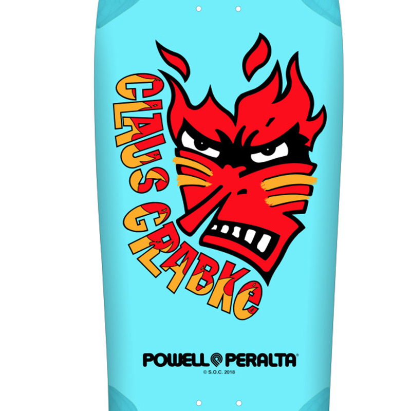 Powell Peralta Claus Grabke Skateboard Deck 287 Aqua 10.25 Powell Peralta Claus Grabke Skateboard Deck 287 Aqua 10.25