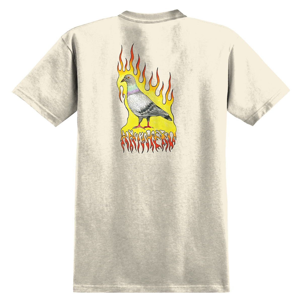 Anti Hero Flame Pigeon T-Shirt Natural
