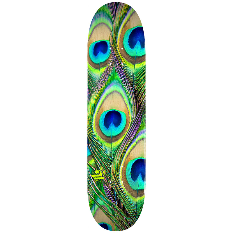 Mini Logo Peacock Feather 18 Skateboard Deck Shape 243 8.25