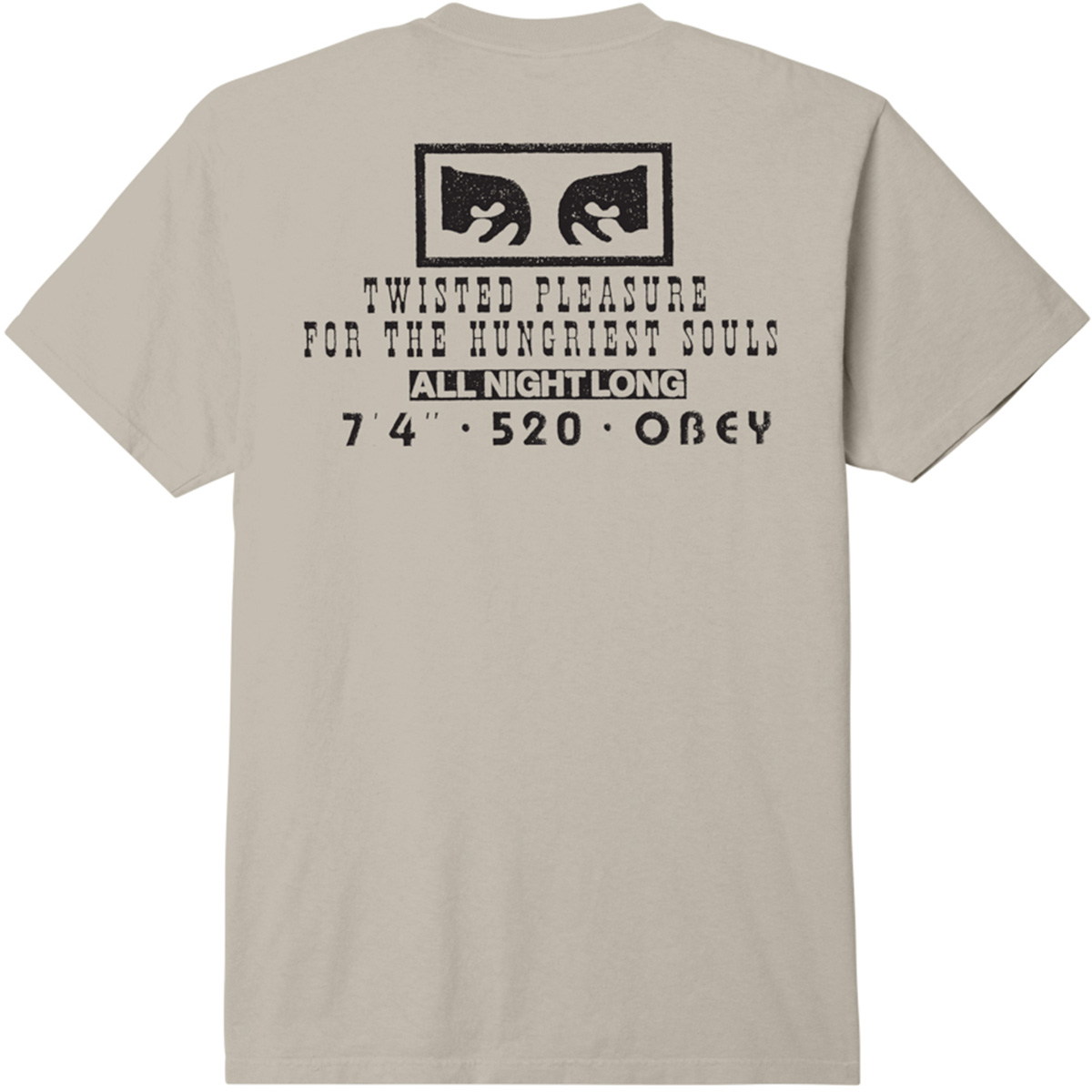 Obey Twisted Pleasure T-Shirt Pigment Silver Grey