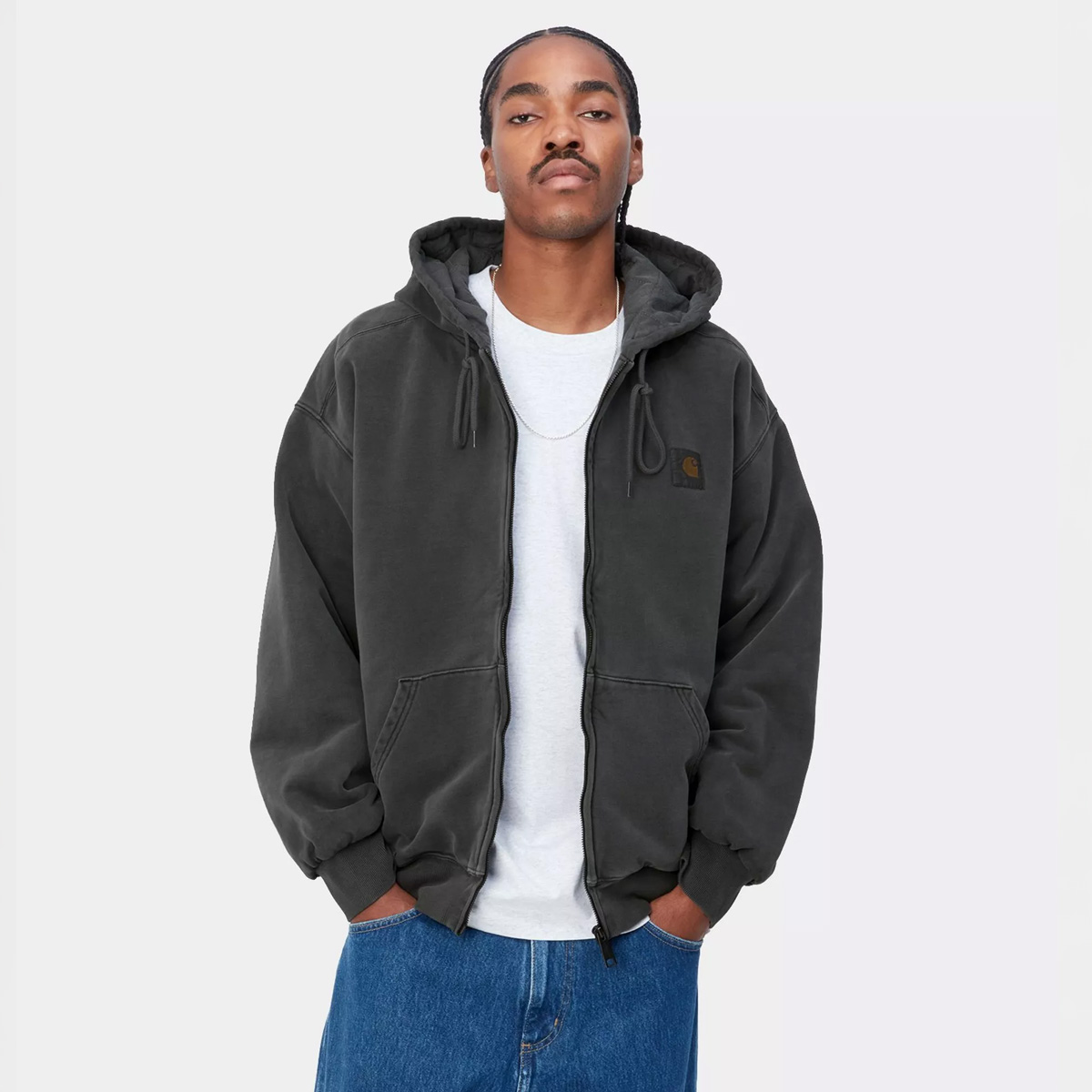 Carhartt WIP Hooded Vista Jacket Black Garment Dyed Carhartt WIP Hooded Vista Jacket Black Garment Dyed