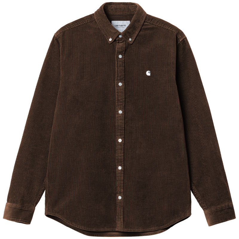 Carhartt WIP Madison Cord Longsleeve Shirt Dark Buckeye/Wax