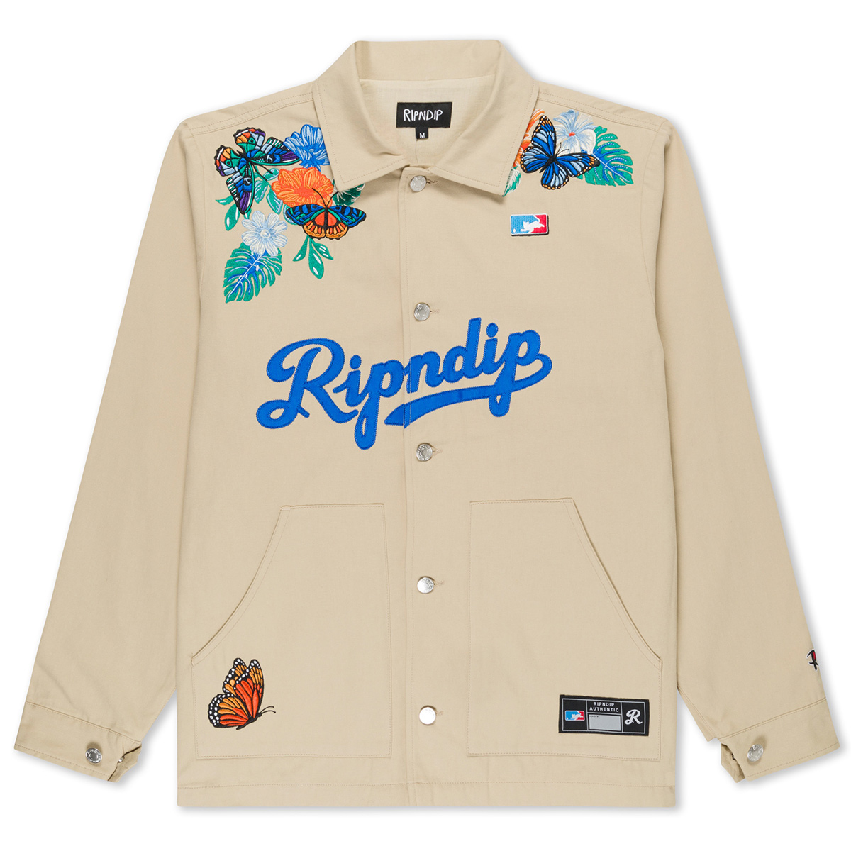 RipnDip Los Ripndip Twill Coaches Jacket Khaki RipnDip Los Ripndip Twill Coaches Jacket Khaki