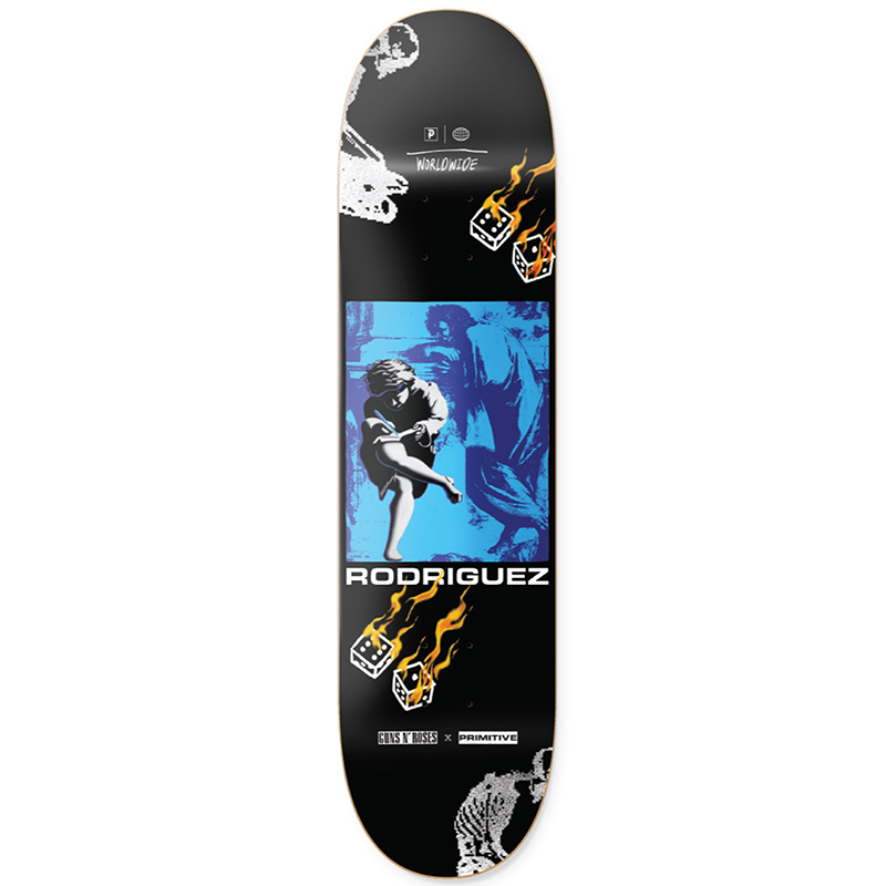 Primitive x GNR Rodriguez Estranged Skateboard Deck Black 8.125
