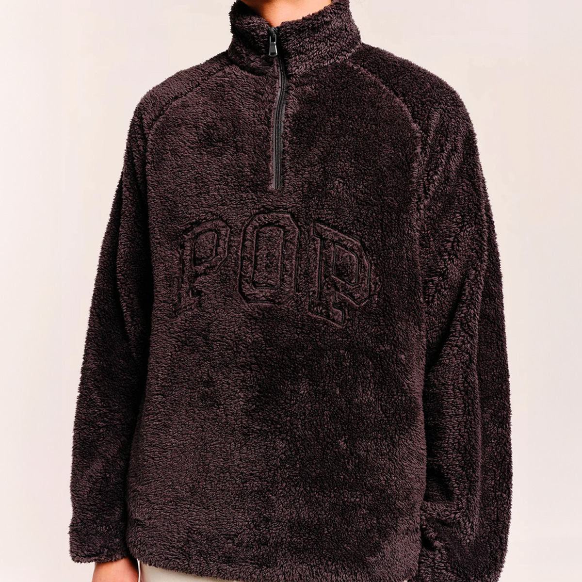 POP Arch Halfzip Fleece Sweater Charcoal