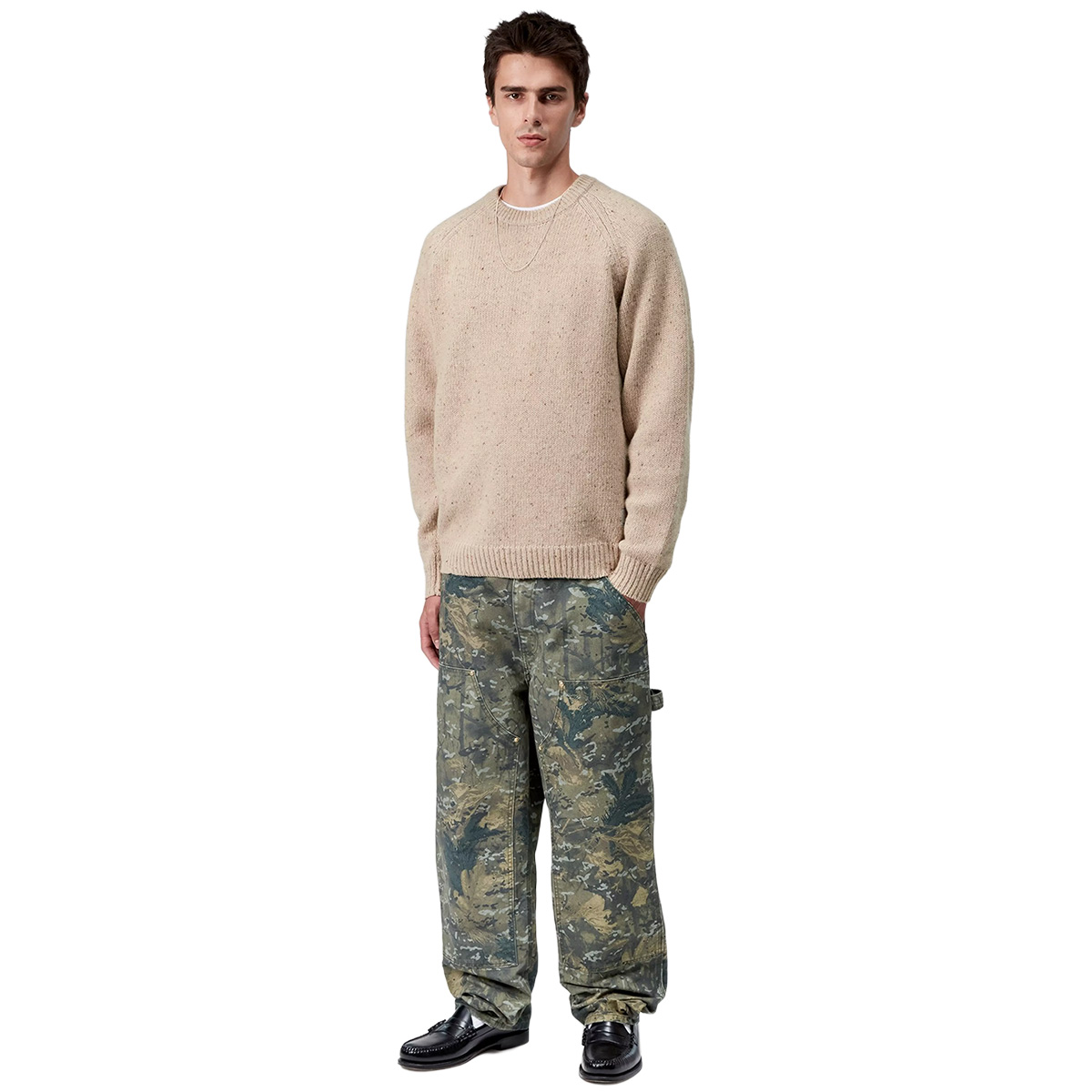 Carhartt WIP Anglistic Sweater Speckled Fleur de Sel