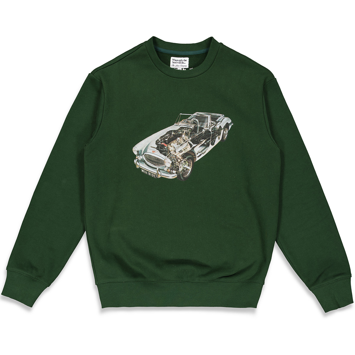 The Loose Company Car Crewneck Sweater Dark Green