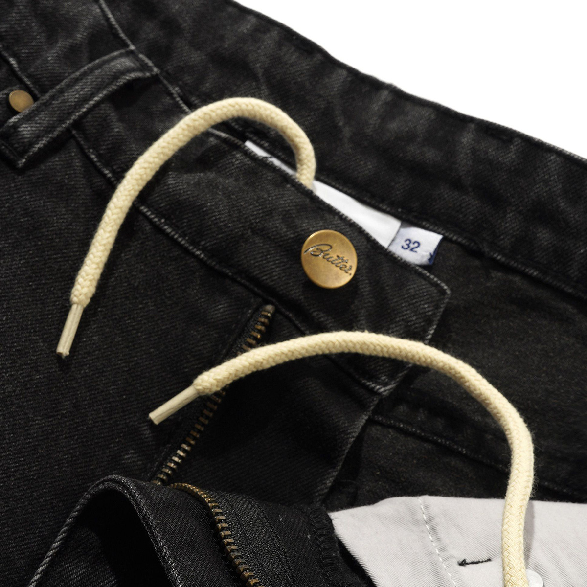 Butter Goods x Peanuts Spike Denim Jeans Faded Black