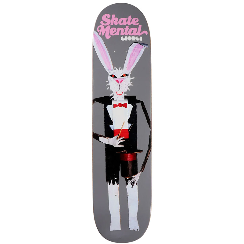 Skate Mental Giorgi Rabbit Doll Grey Skateboard Deck 8.06