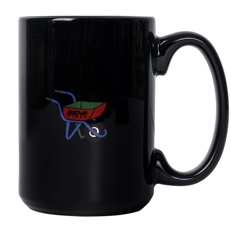 Tired Semi Tired Mug Black